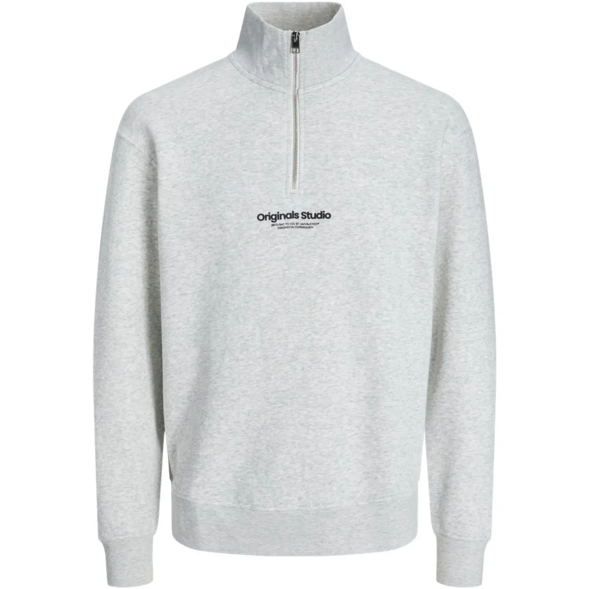 12241777 JORVESTERBRO SWEAT QUARTER ZIP HN NOOS WHITE MELANGE