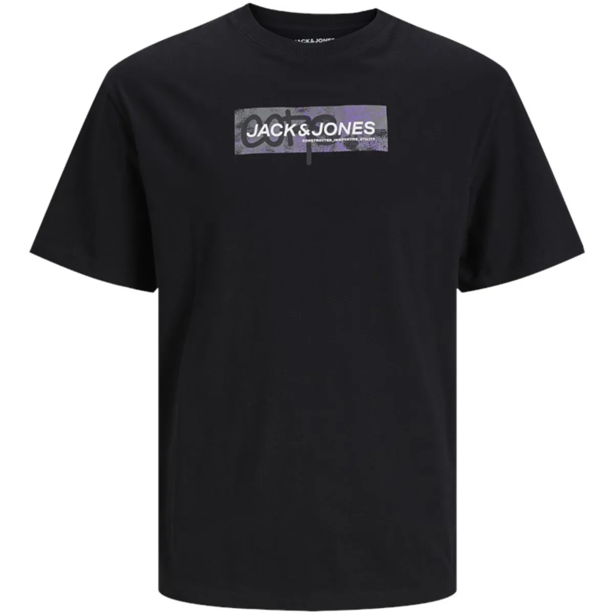 12257369 JCOAOP PRINT TEE SS CREW NECK PLS BLACK