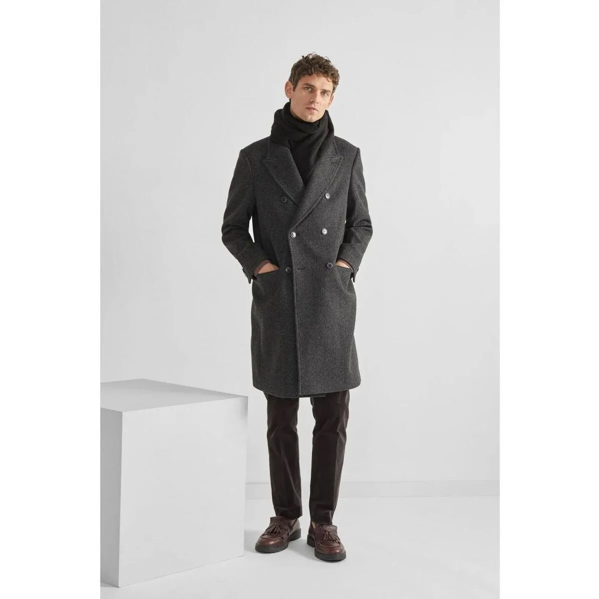 16089380 ARCHIVE DB WOOL COATDARK GREY