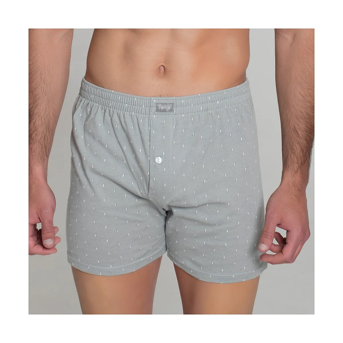 5092b OPENED BOXER WITH DOTS EMBROIDERY