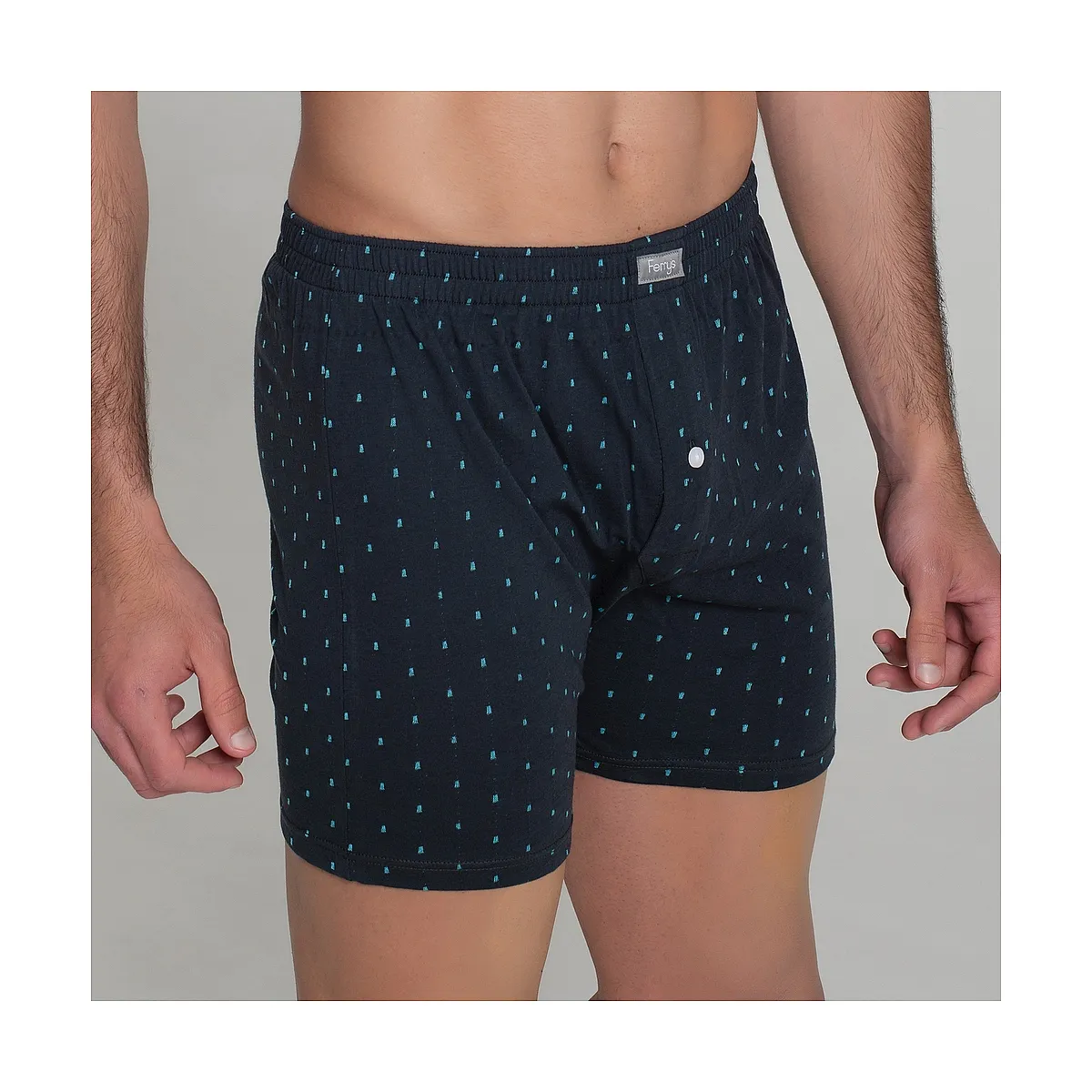 5092b OPENED BOXER WITH DOTS EMBROIDERY