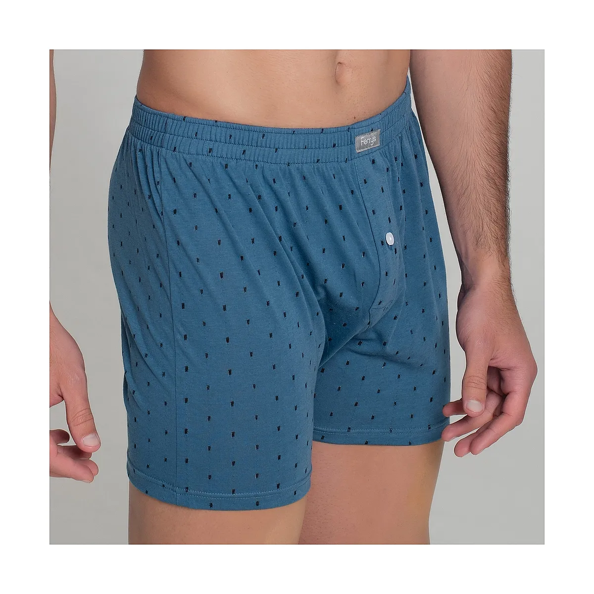 5092b OPENED BOXER WITH DOTS EMBROIDERY