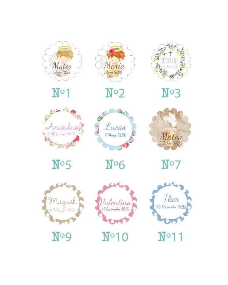 6 pulseras de perlas para invitados de bautizo