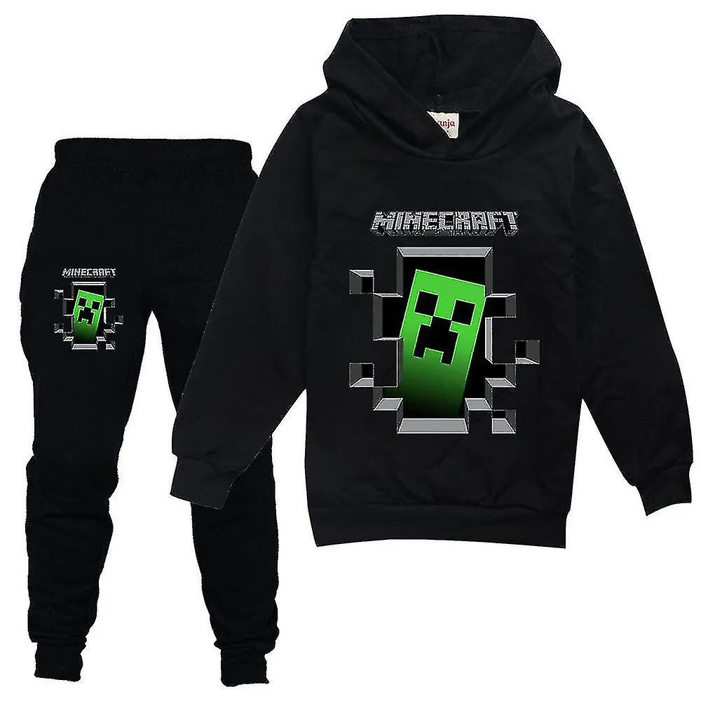 714 AñOS NIñOS ADOLESCENTES NIñOS NIñAS NIñOS MINECRAFT OUTFIT SET SUDADERAS + PANTALONES CHáNDALES SET REGALOSC