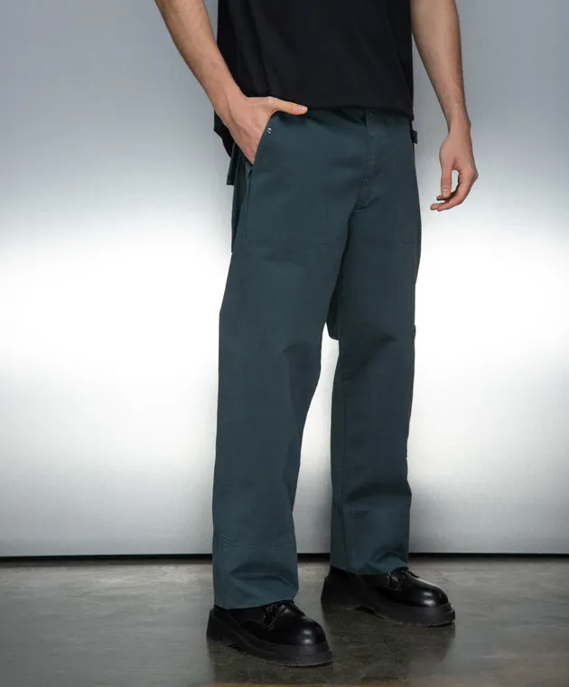 A Cold Wall Green pants with logo patch