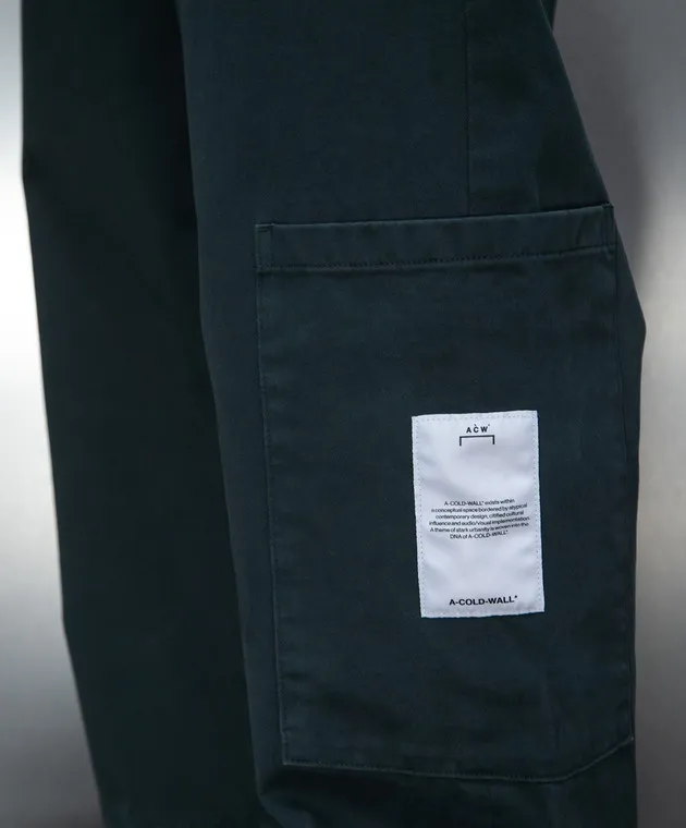 A Cold Wall Green pants with logo patch