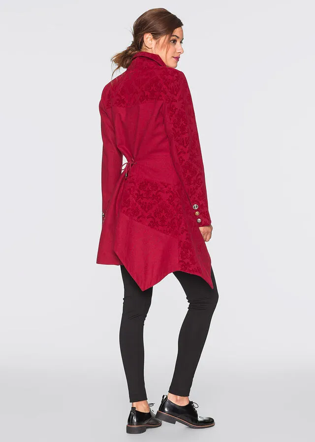 Abrigo de invierno adamascado Rojo
