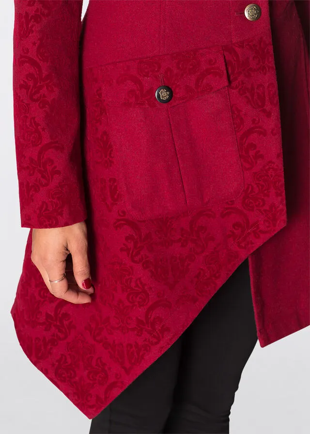Abrigo de invierno adamascado Rojo