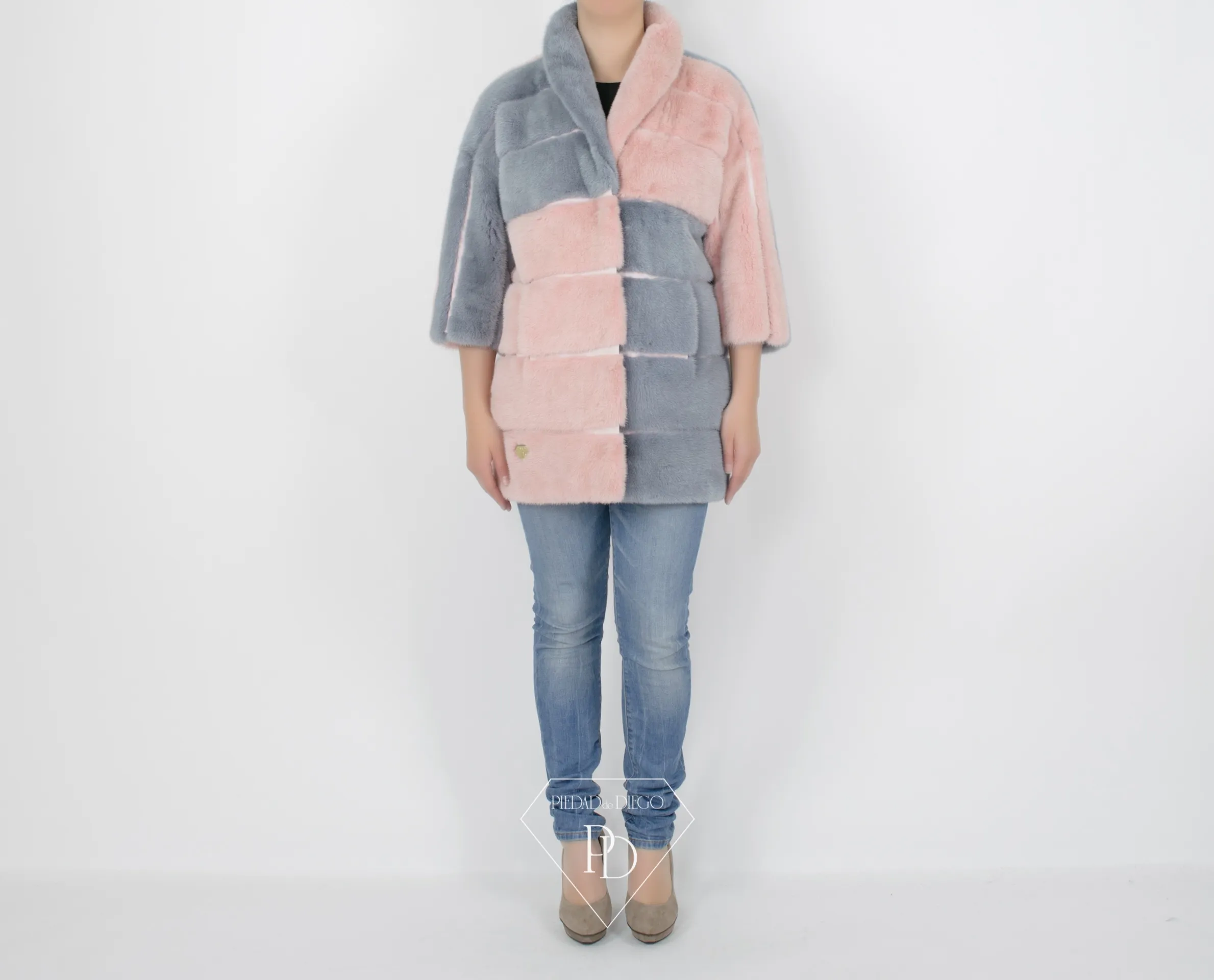 ABRIGO DE VISóN PINKGREY