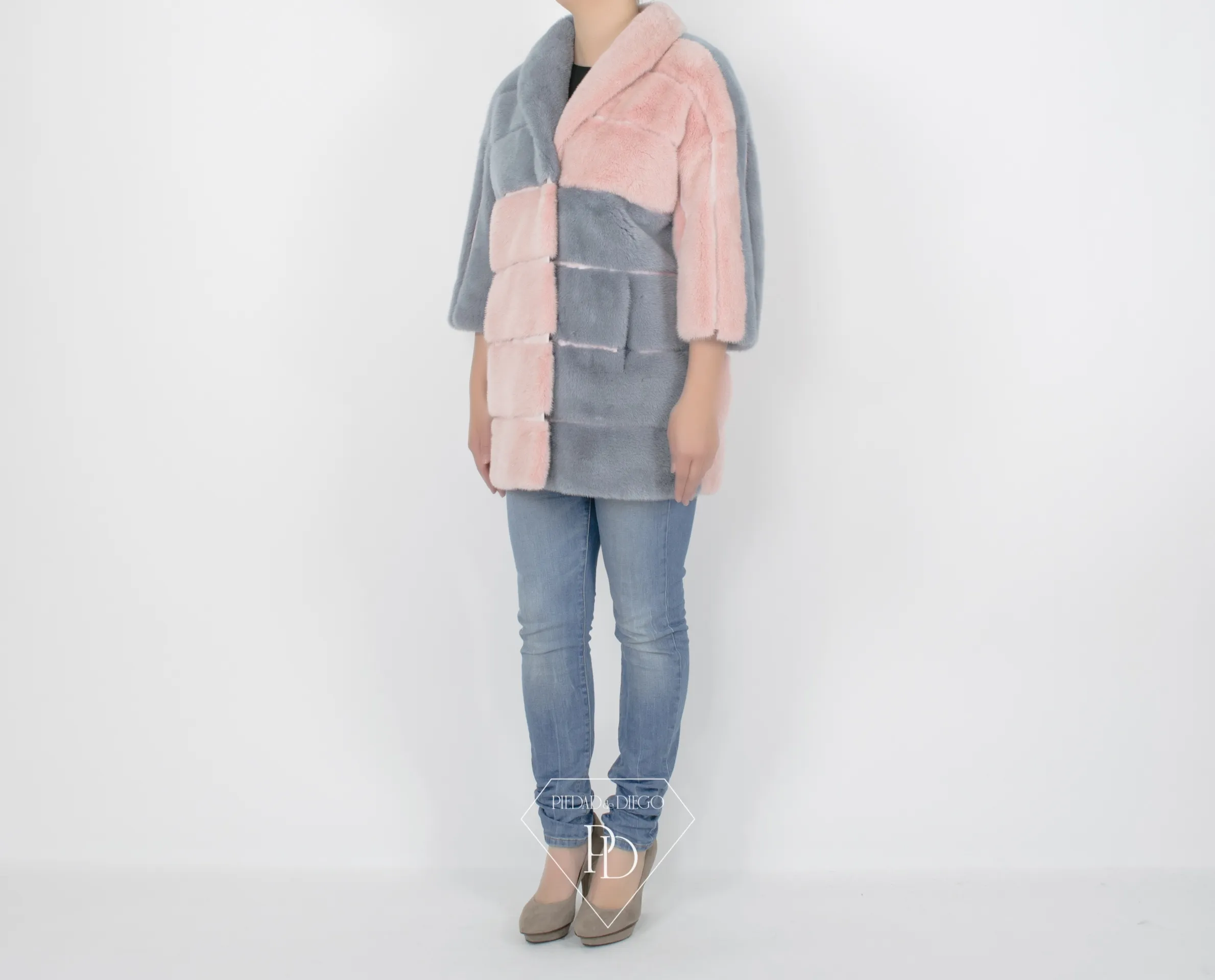 ABRIGO DE VISóN PINKGREY