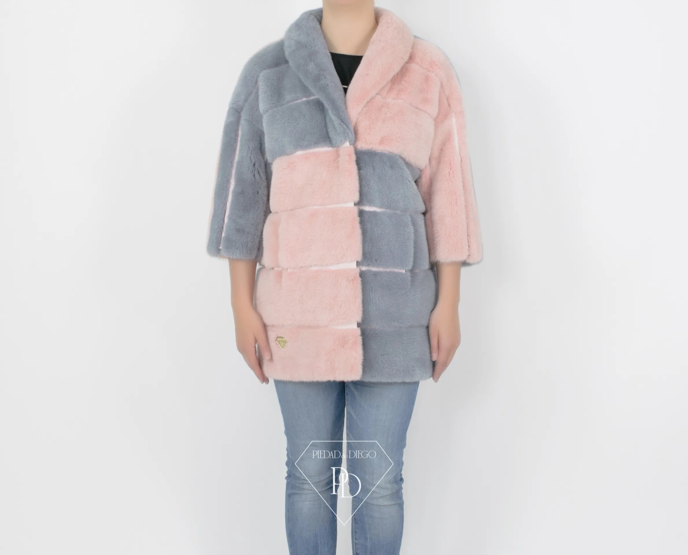 ABRIGO DE VISóN PINKGREY