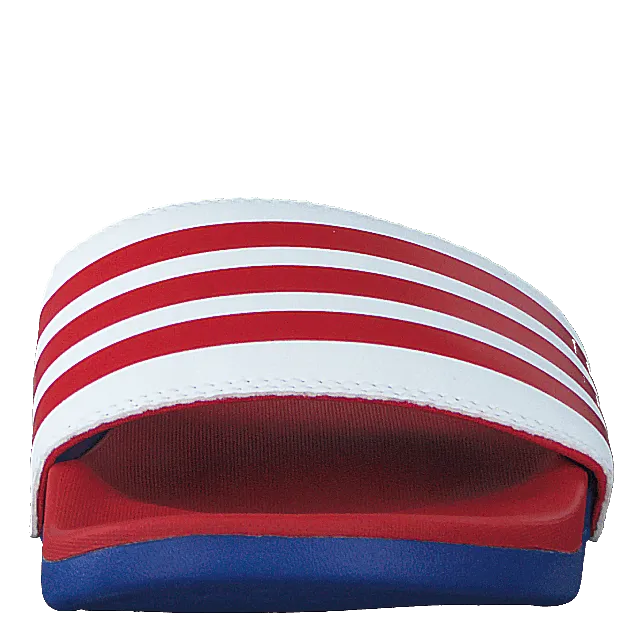 Adidas Adilette Comfort Ftwr White/scarlet/team Royal
