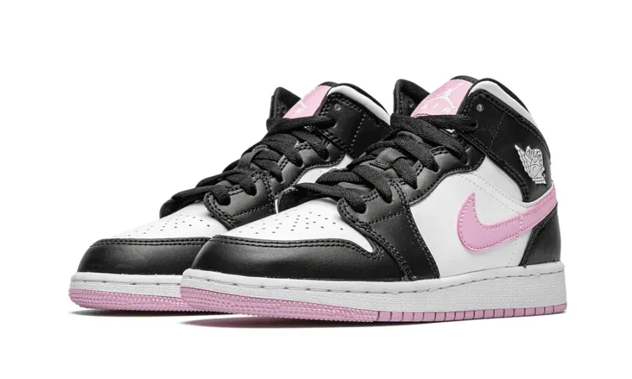 Air Jordan 1 Mid 'White Light Arctic Pink' GS