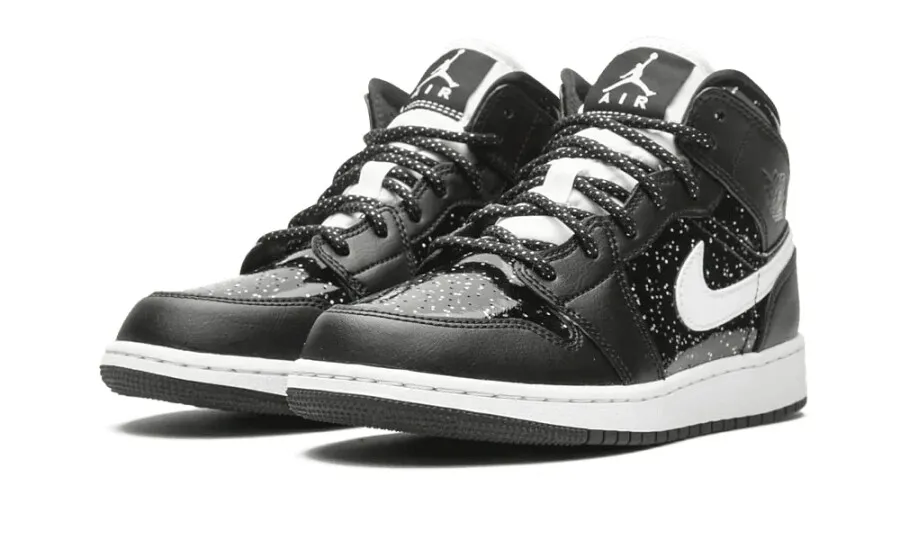 Air Jordan 1 Mid Black Speckle (GS)