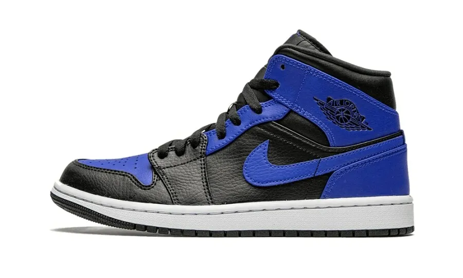 Air Jordan 1 Mid Hyper Royal Tumbled Leather
