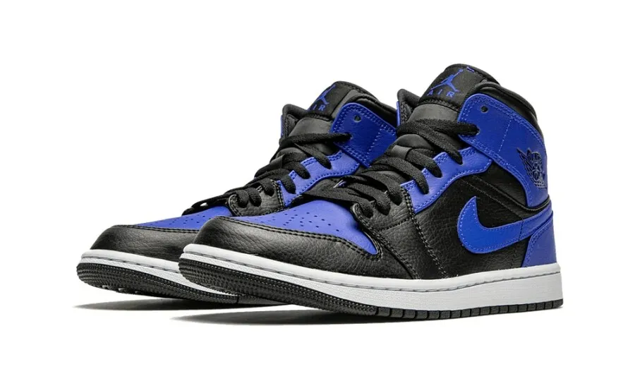 Air Jordan 1 Mid Hyper Royal Tumbled Leather