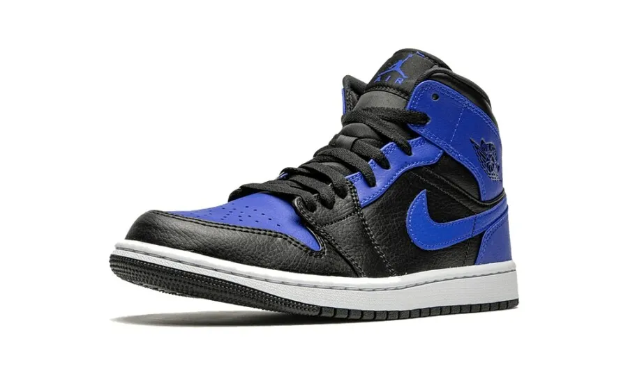 Air Jordan 1 Mid Hyper Royal Tumbled Leather