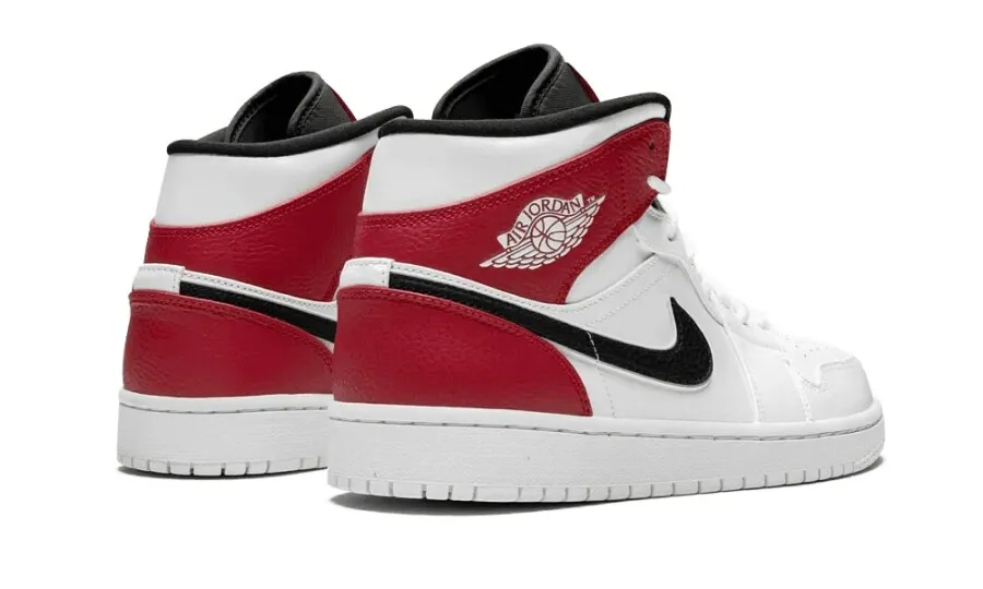 Air Jordan 1 Mid White Black Gym Red