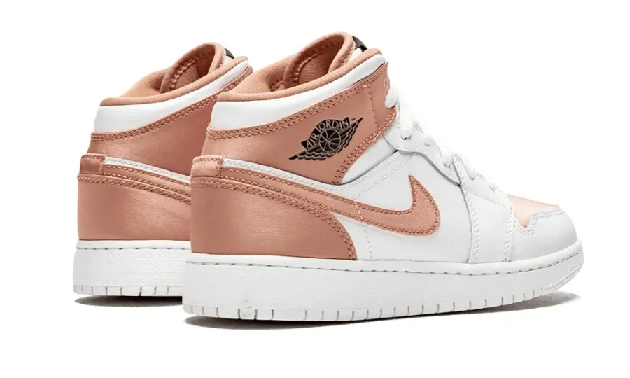 Air Jordan 1 Mid White Rose Gold (GS)