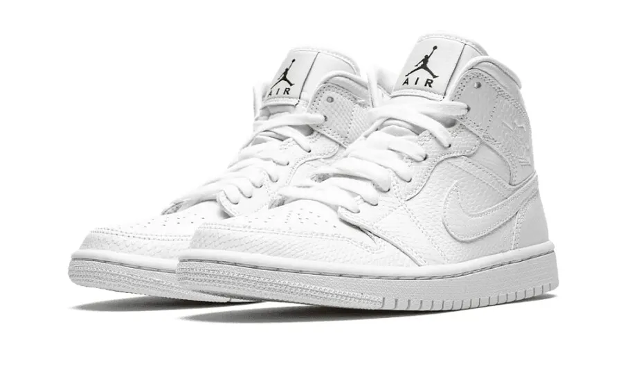 Air Jordan 1 Mid White Snakeskin (W)