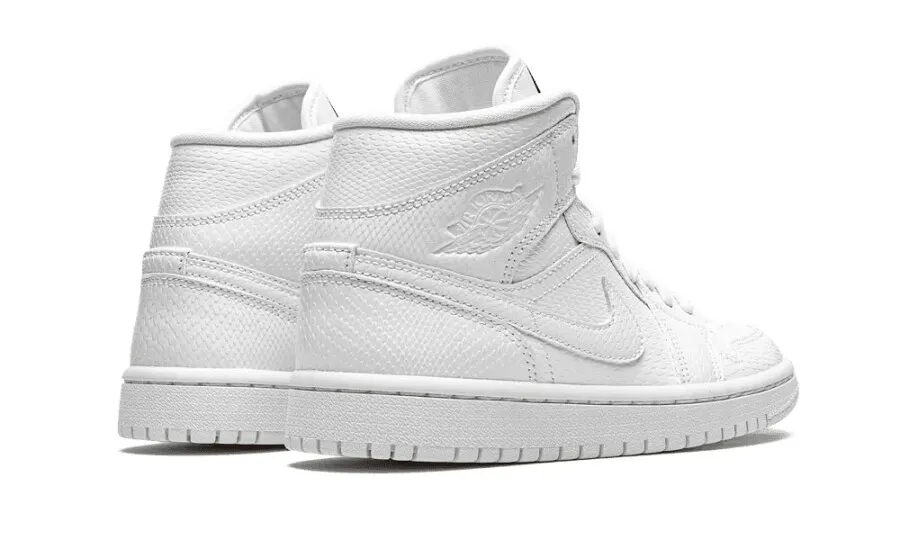 Air Jordan 1 Mid White Snakeskin (W)
