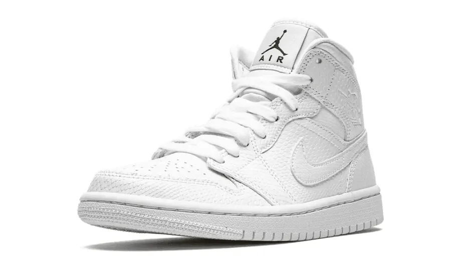 Air Jordan 1 Mid White Snakeskin (W)