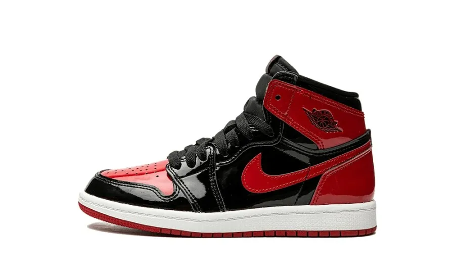 Air Jordan 1 Retro High OG Bred Patent (PS)