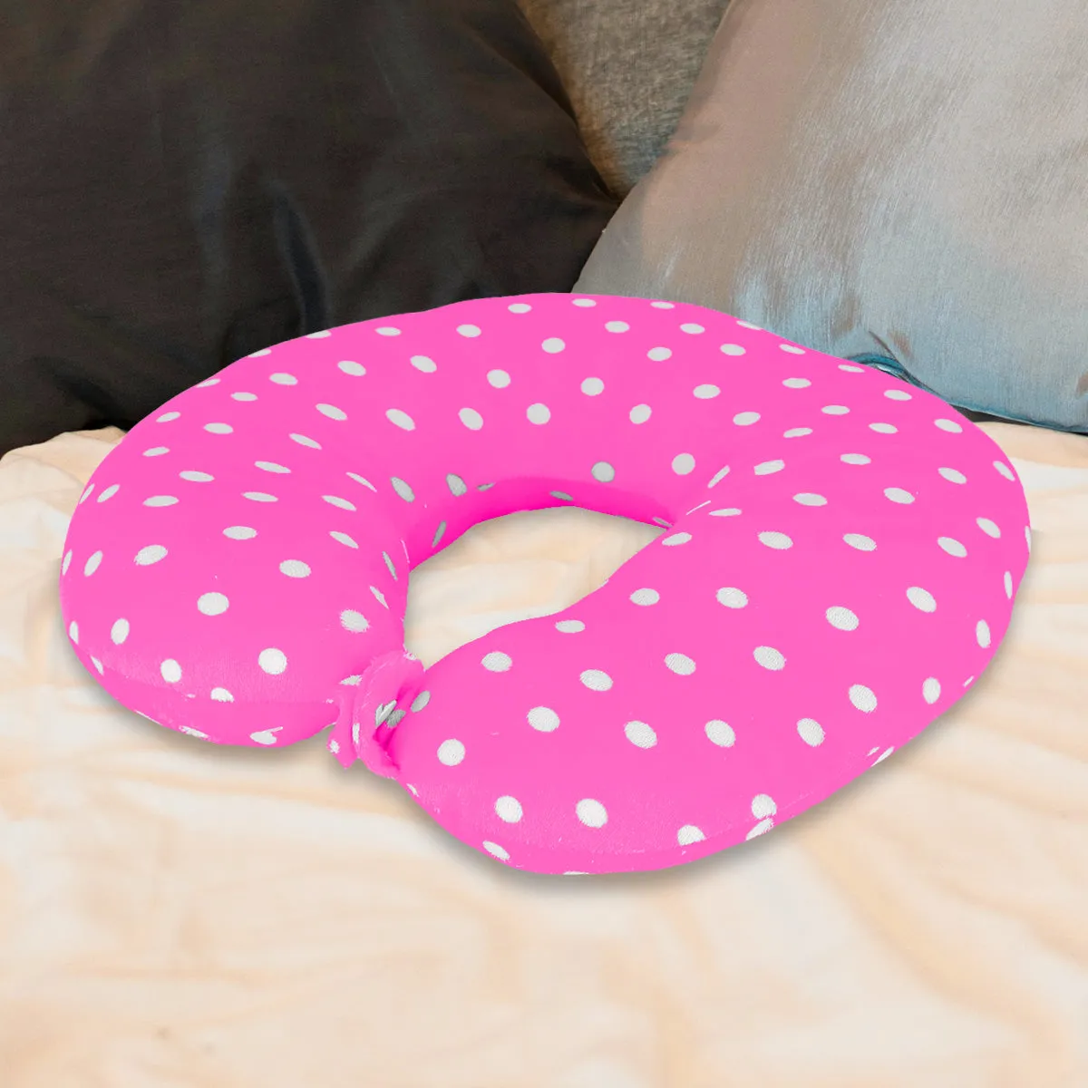 Almohada de Viaje para Cuello con Diseo de Bolitas