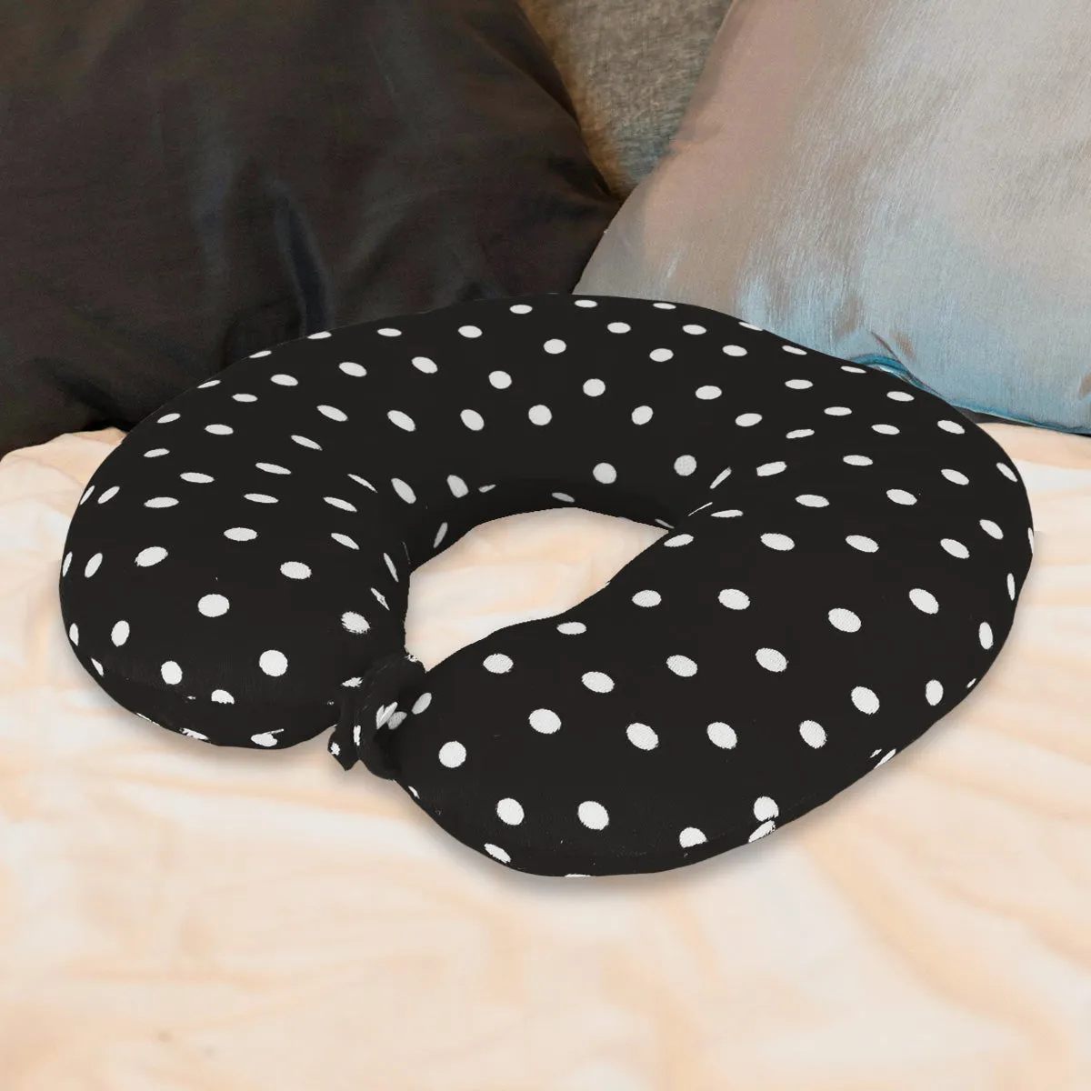 Almohada de Viaje para Cuello con Diseo de Bolitas
