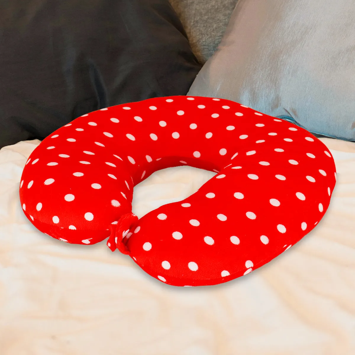 Almohada de Viaje para Cuello con Diseo de Bolitas