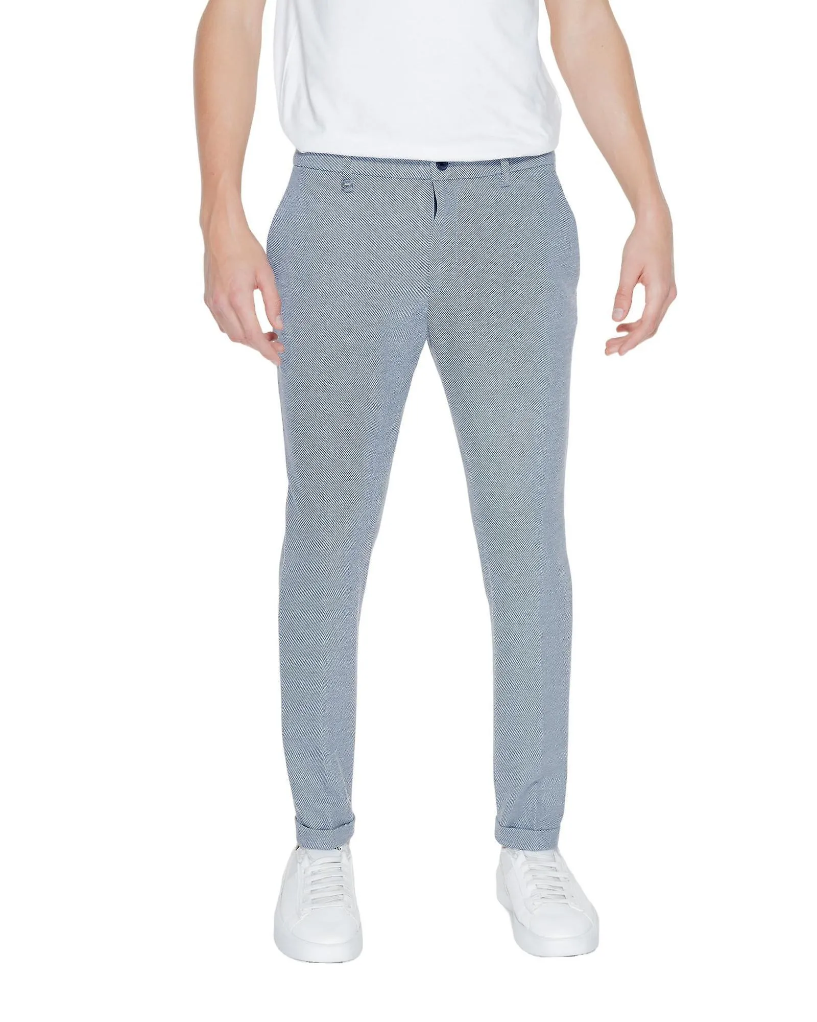 Antony Morato Pinstripe Trousers with Zip and Button Fastening