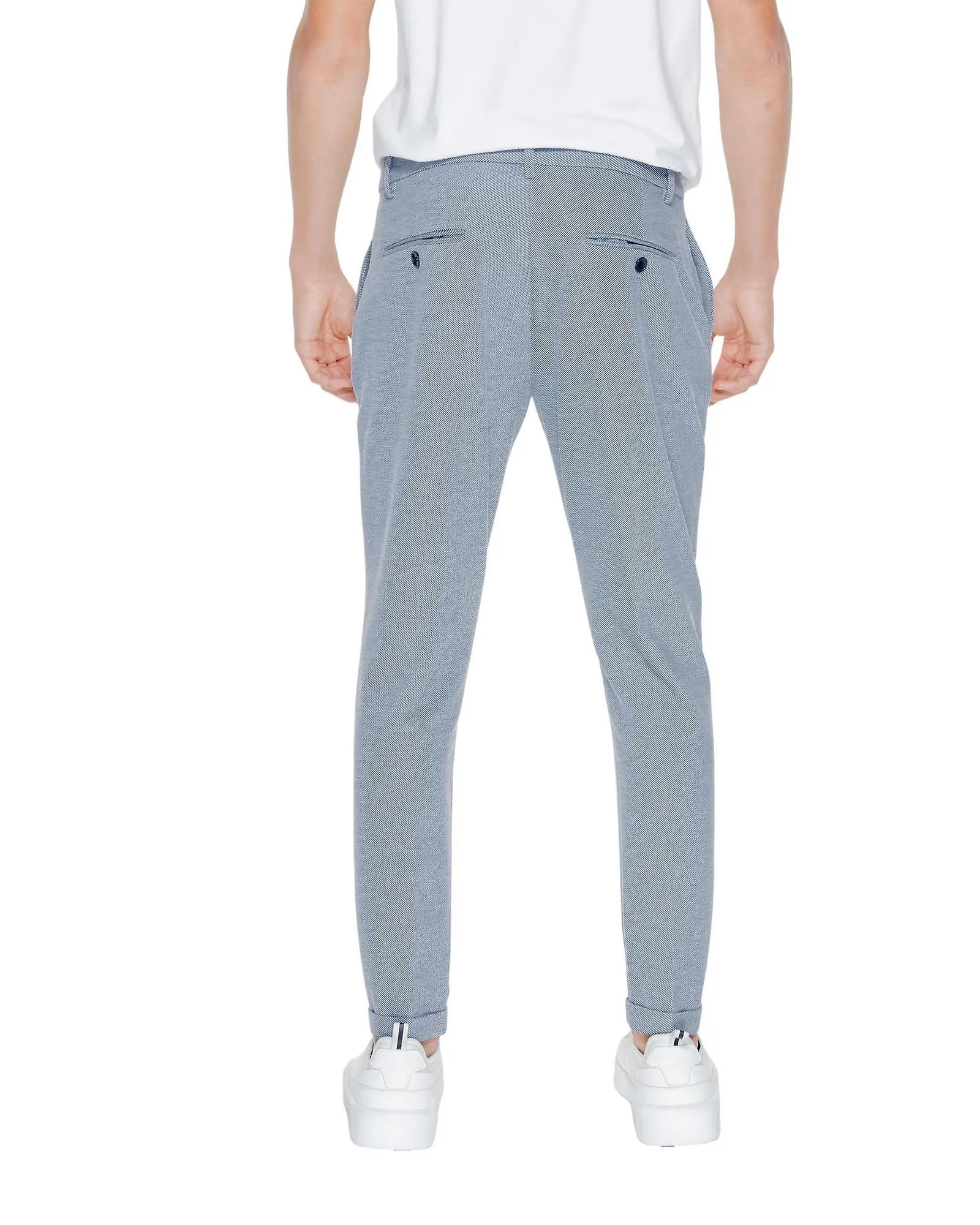 Antony Morato Pinstripe Trousers with Zip and Button Fastening