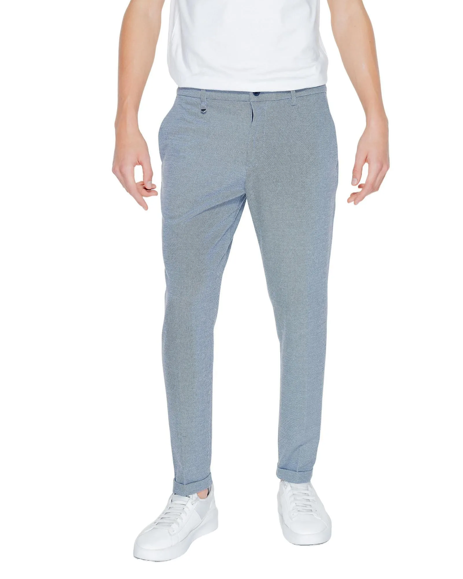 Antony Morato Pinstripe Trousers with Zip and Button Fastening