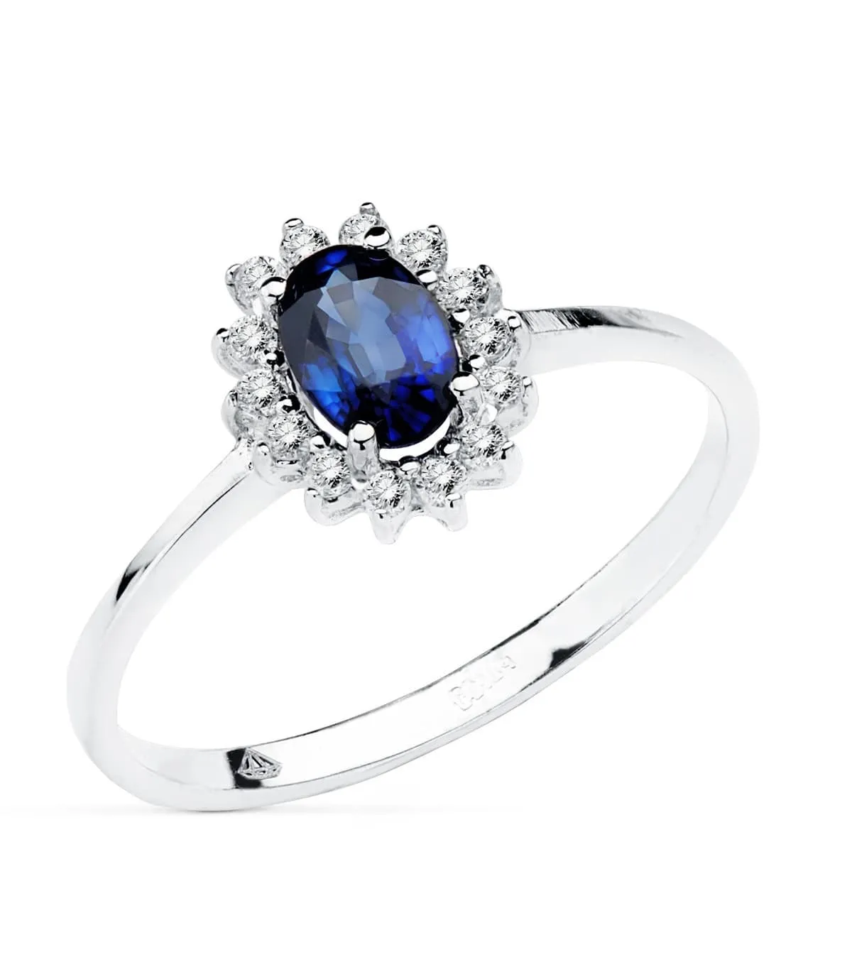 Bague Jasmin 0.14 Ct. 18 K Saphir 0.62 Ct.