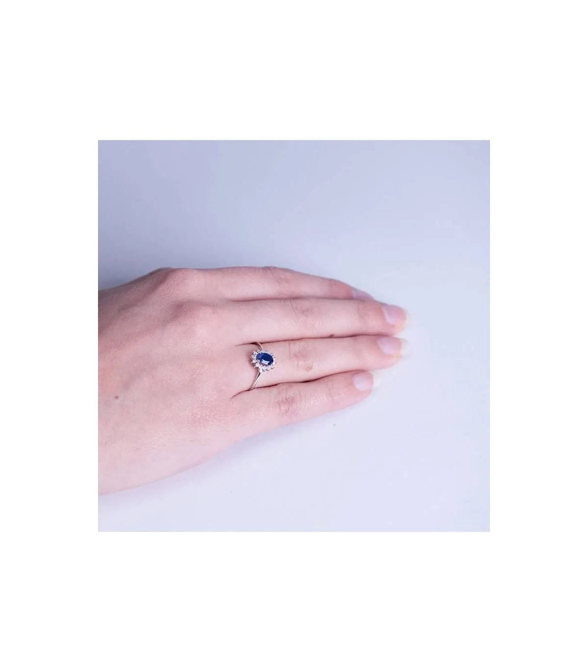 Bague Jasmin 0.14 Ct. 18 K Saphir 0.62 Ct.