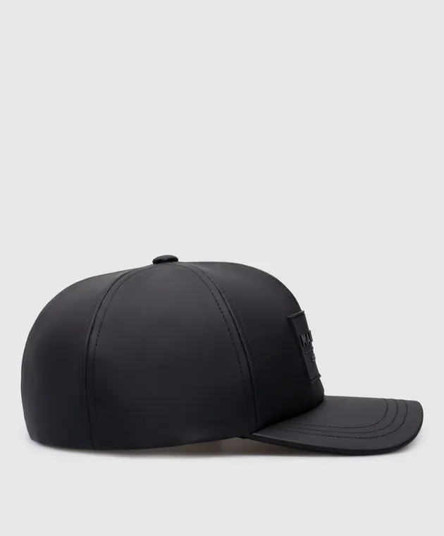 Balmain Black cap with logo patch