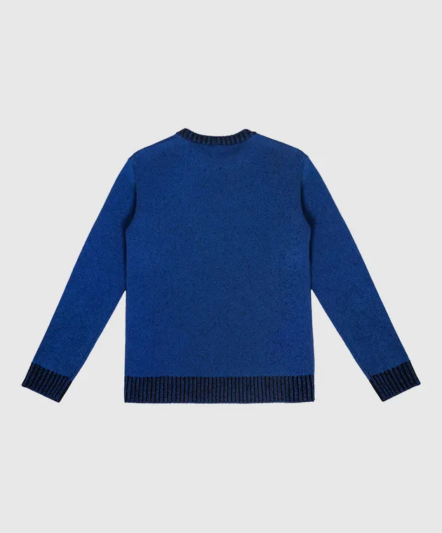 Balmain Children's blue sweater with a logo