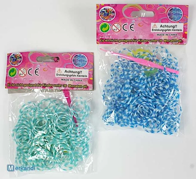 bandas de goma de colores para hacer pulseras
