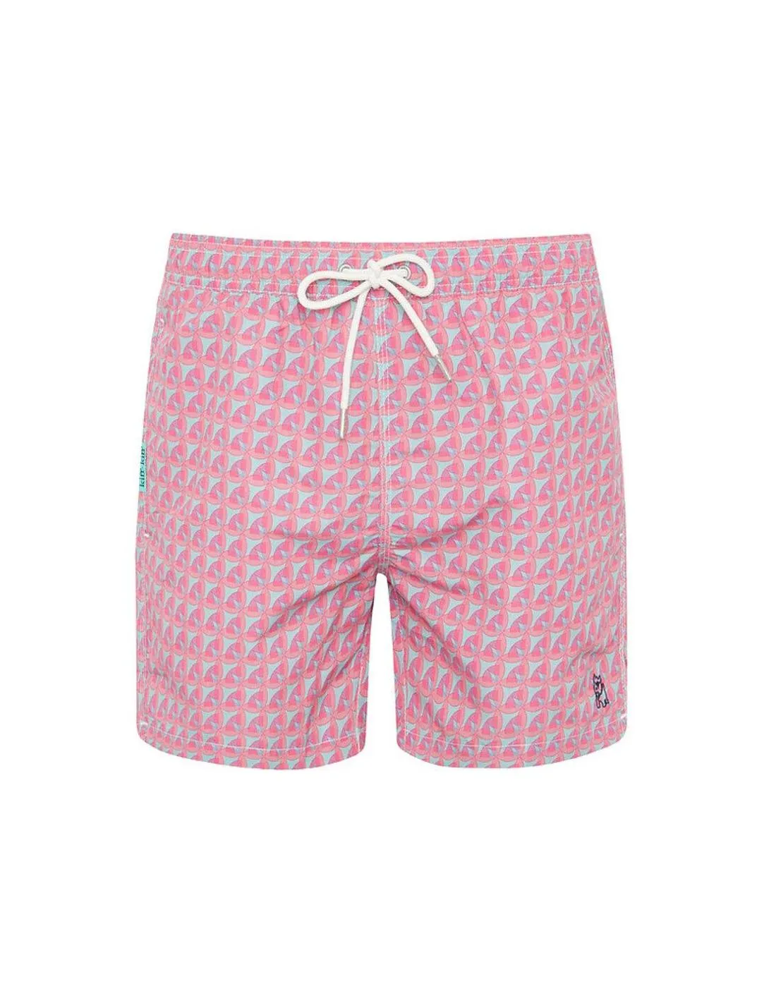 BAÑADOR ESTAMPADO GEOMÉTRICO FUCSIA KIFFKIFF