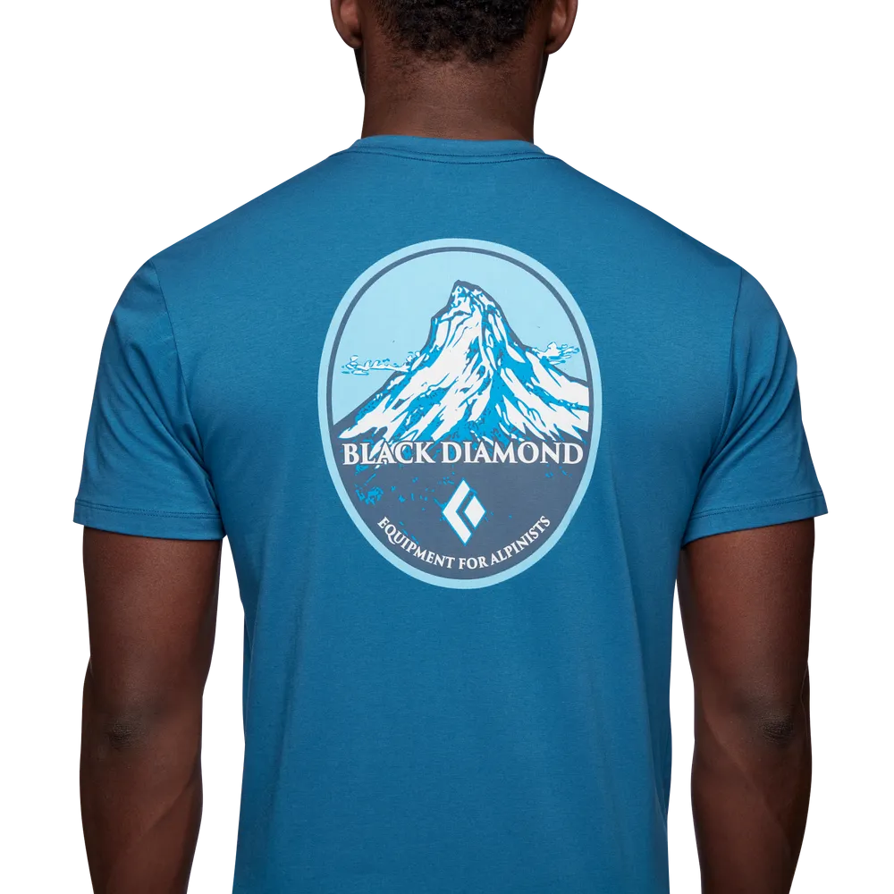 BD M BD MOUNTAIN BADGE SS TEE BLUE