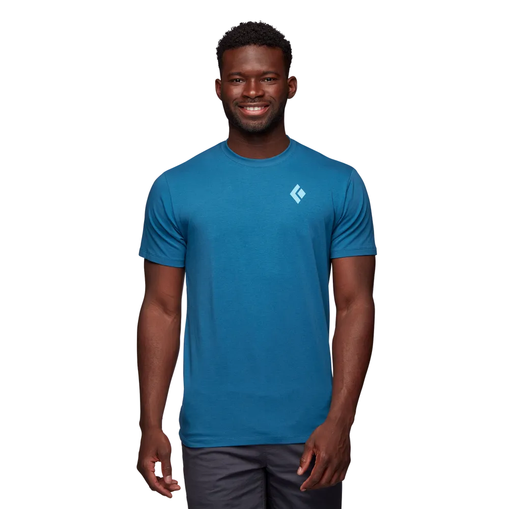 BD M BD MOUNTAIN BADGE SS TEE BLUE