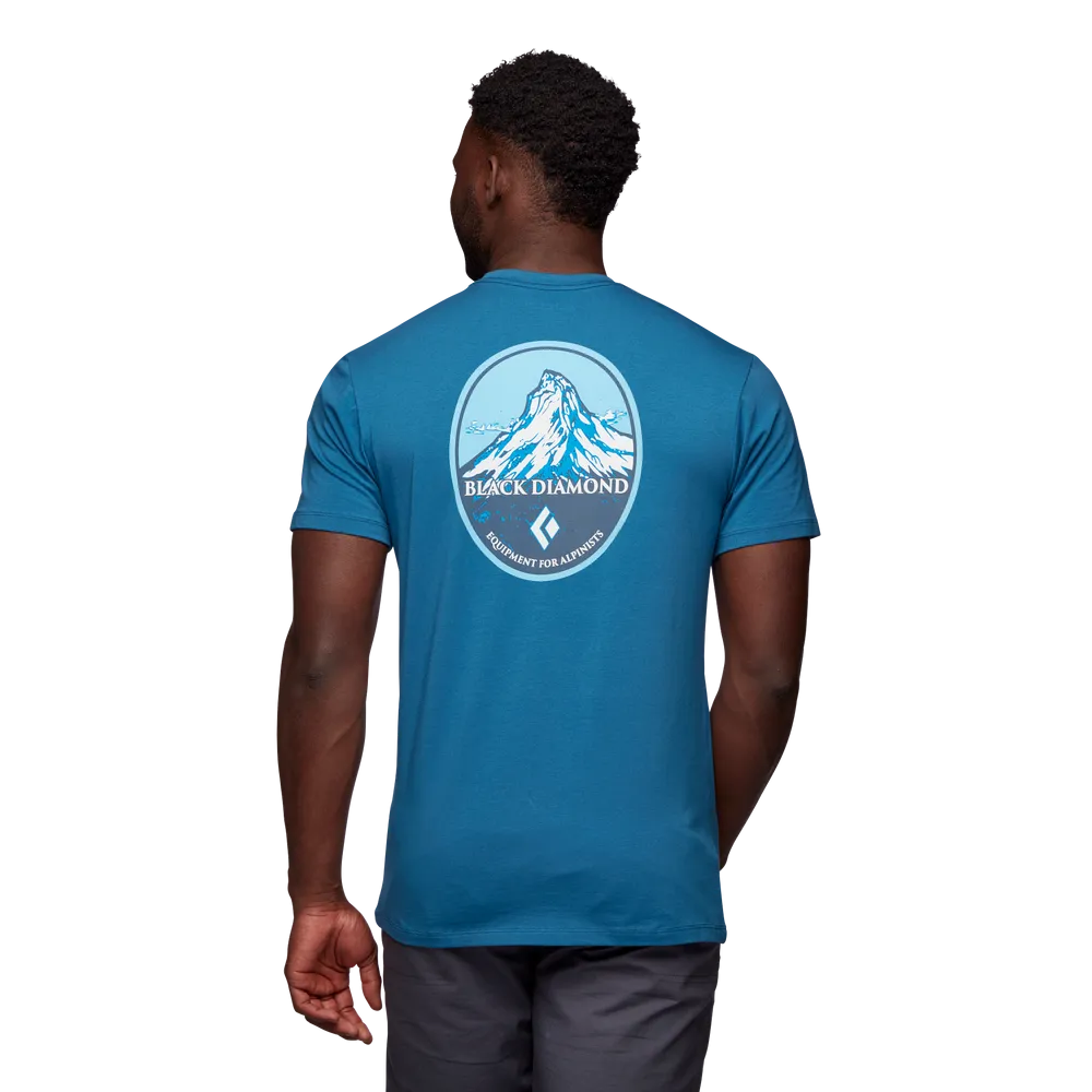 BD M BD MOUNTAIN BADGE SS TEE BLUE