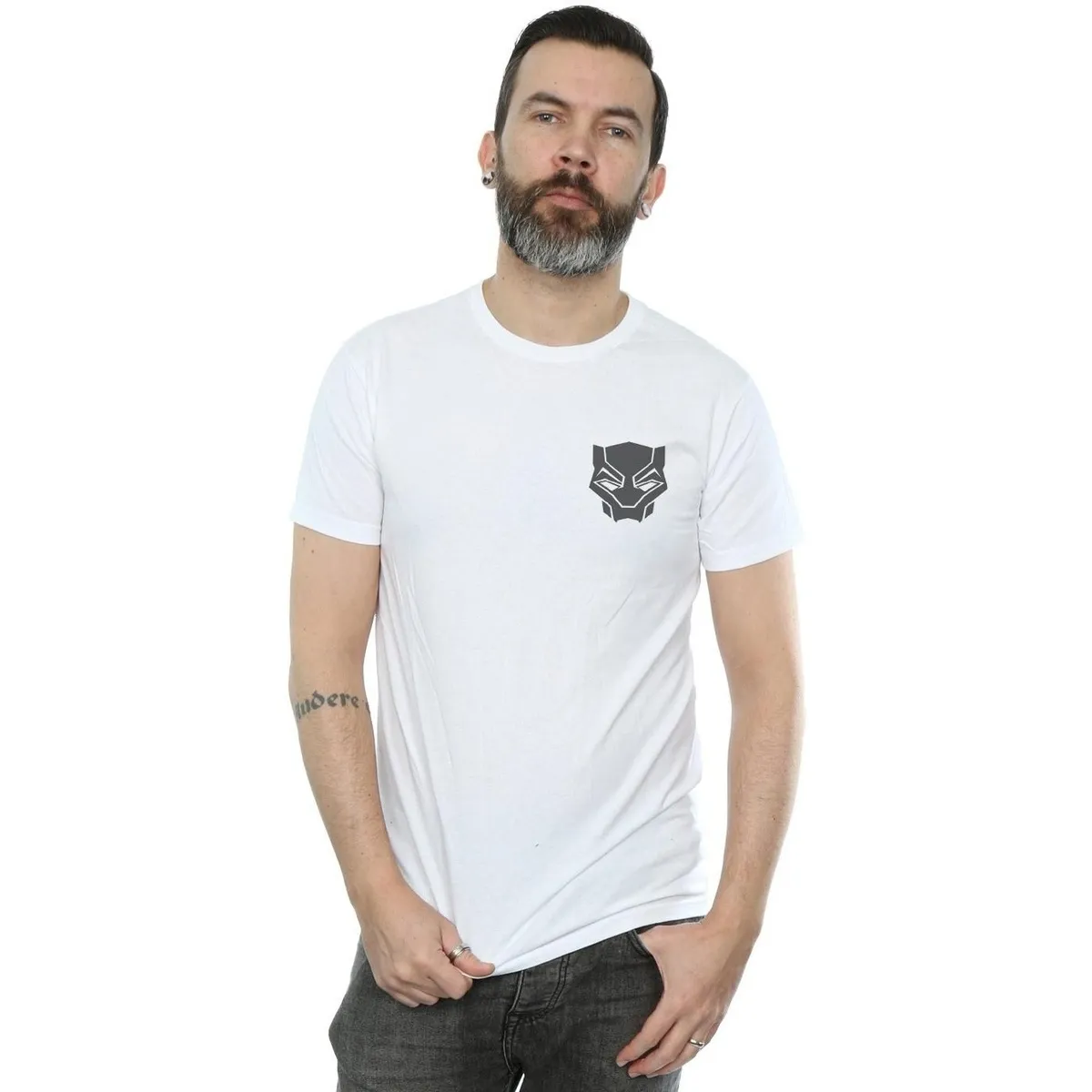 Black Panther Black On Black Chest Print