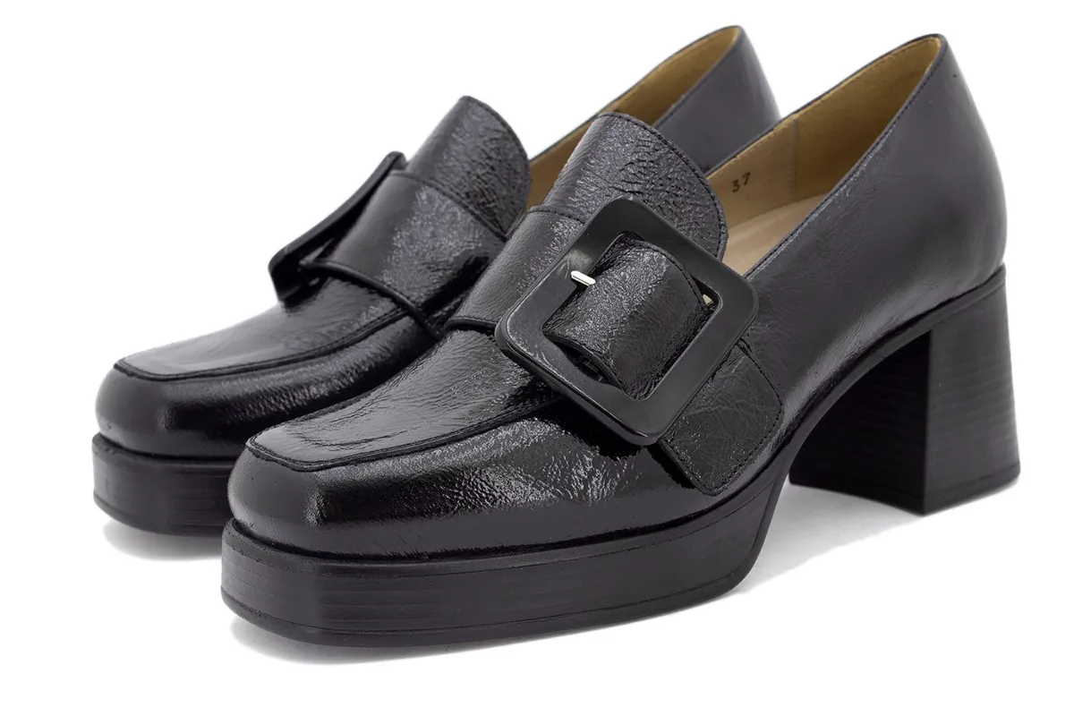 Black Patent Moccasin