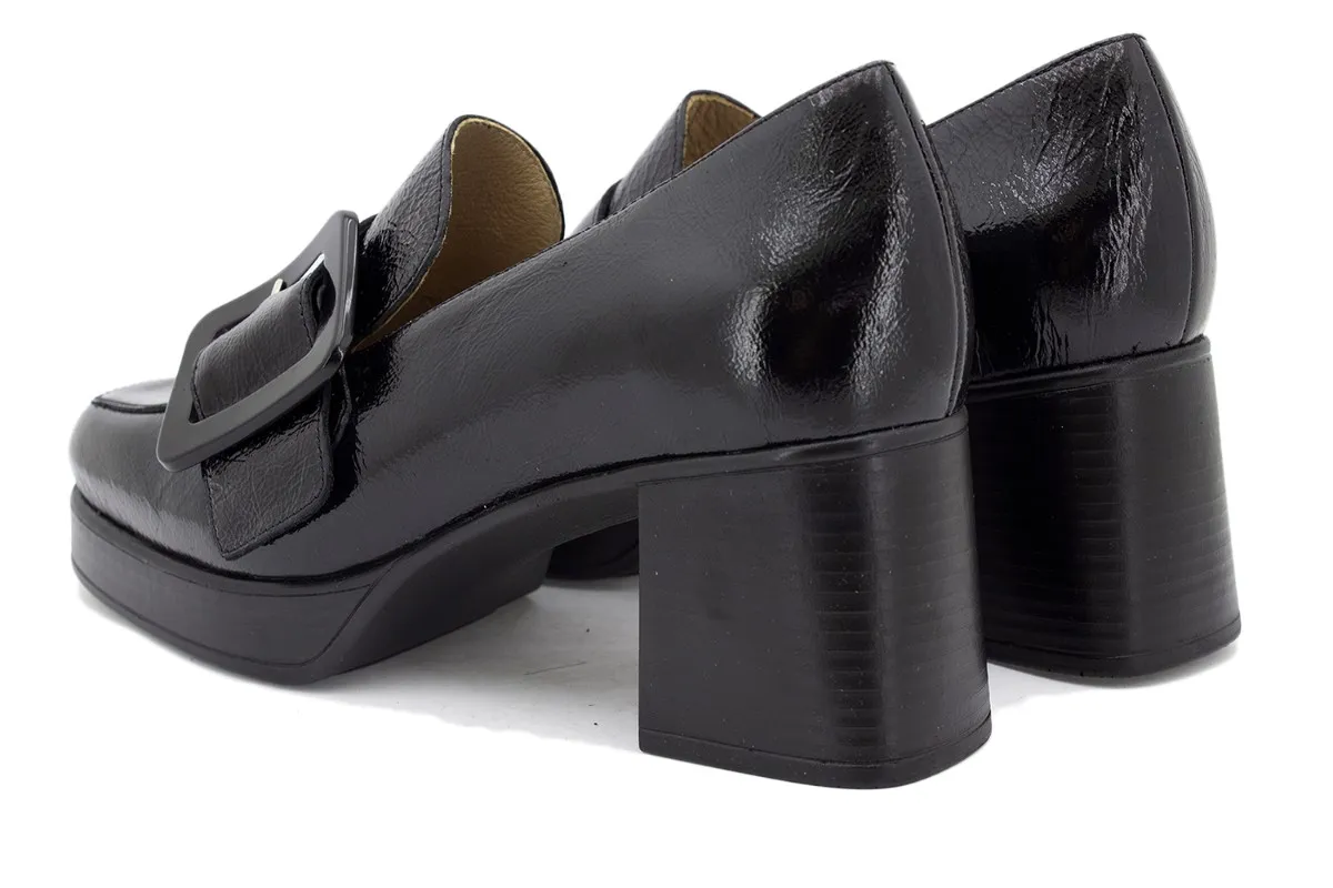Black Patent Moccasin