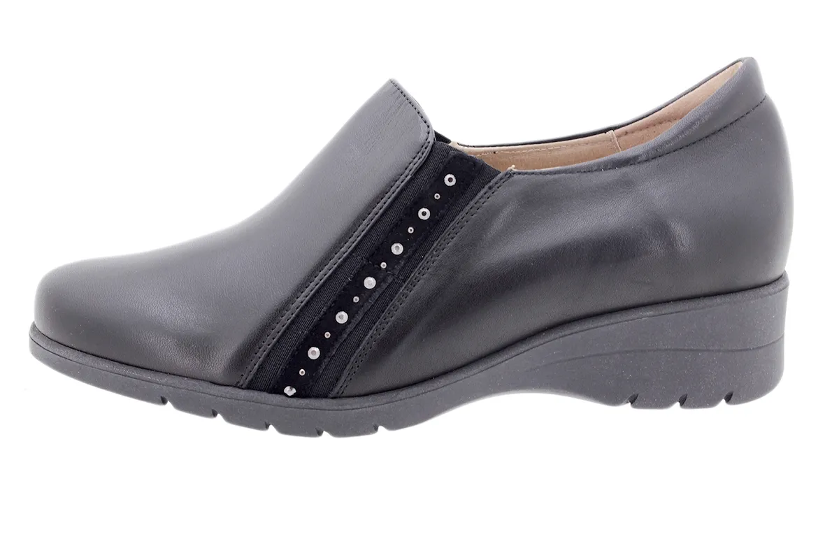 Bootee shoe Black Leather