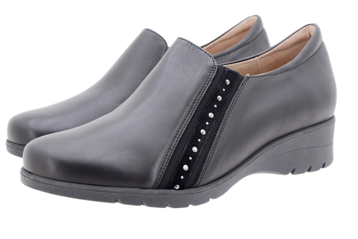 Bootee shoe Black Leather