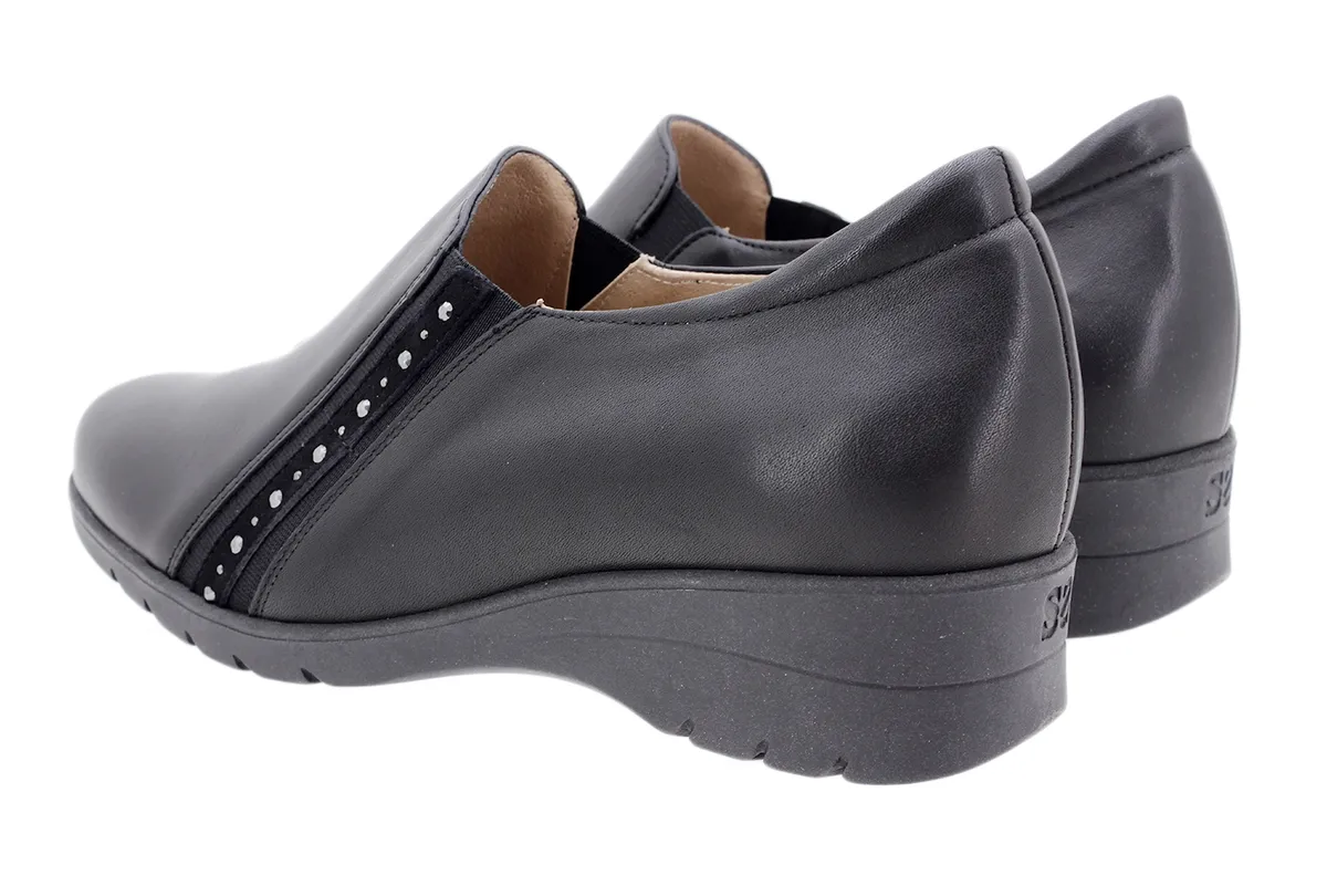 Bootee shoe Black Leather