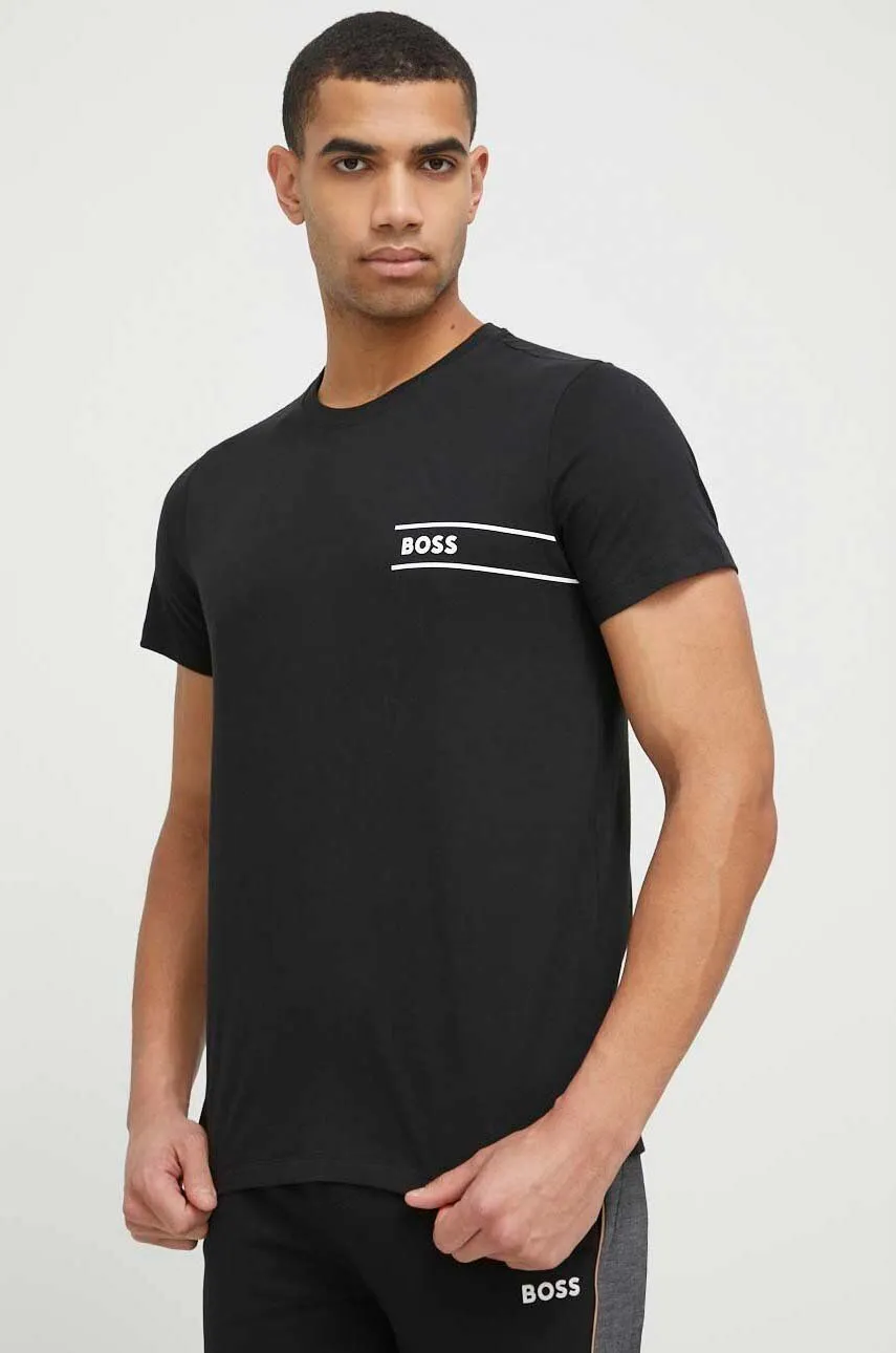 BOSS ORGANICCOTTON STRIPES AND LOGO TSHIRT