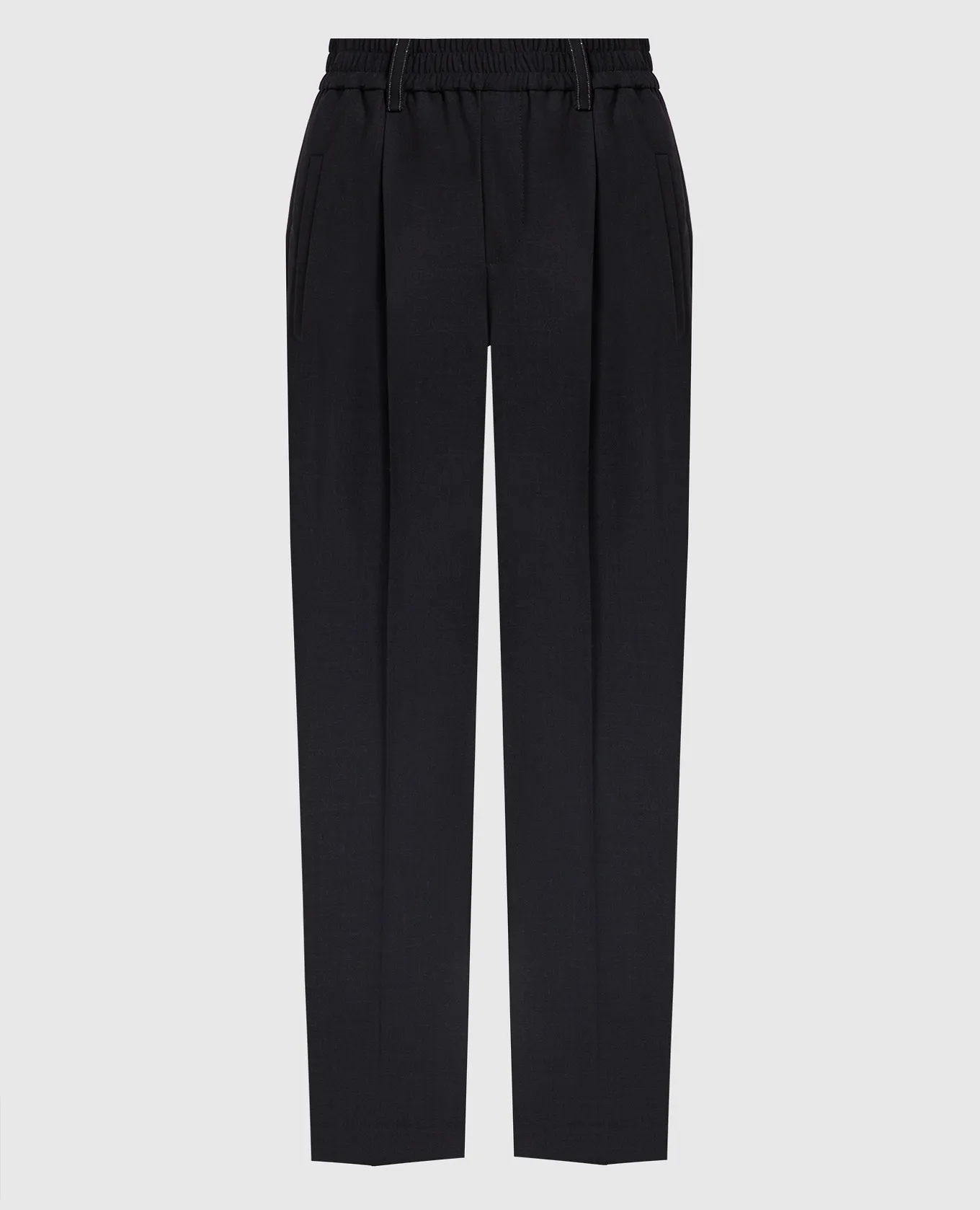 Brunello Cucinelli Gray pants with monil chain